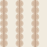Strepen behang met boogjes voor kinderkamer meisjeskamer beige met bruin papr walls bubble dot beige bruin