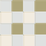 Blokken behang | On the Grid - Blauw/Groen