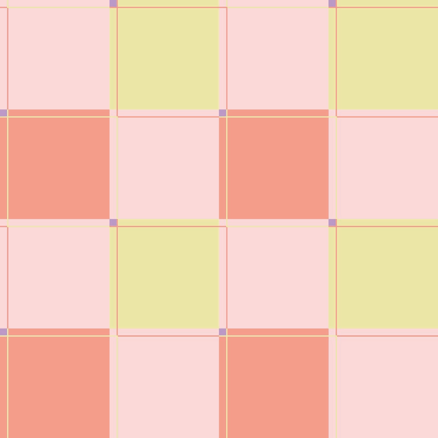 Blokken behang kinderkamer meisjeskamer roze geel tienerkamer