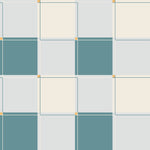 Blokken behang stoere kinderkamer jongenskamer tienerkamer teal blauw groen