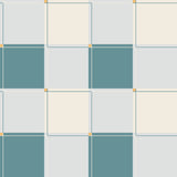 Blokken behang | On the Grid - Teal