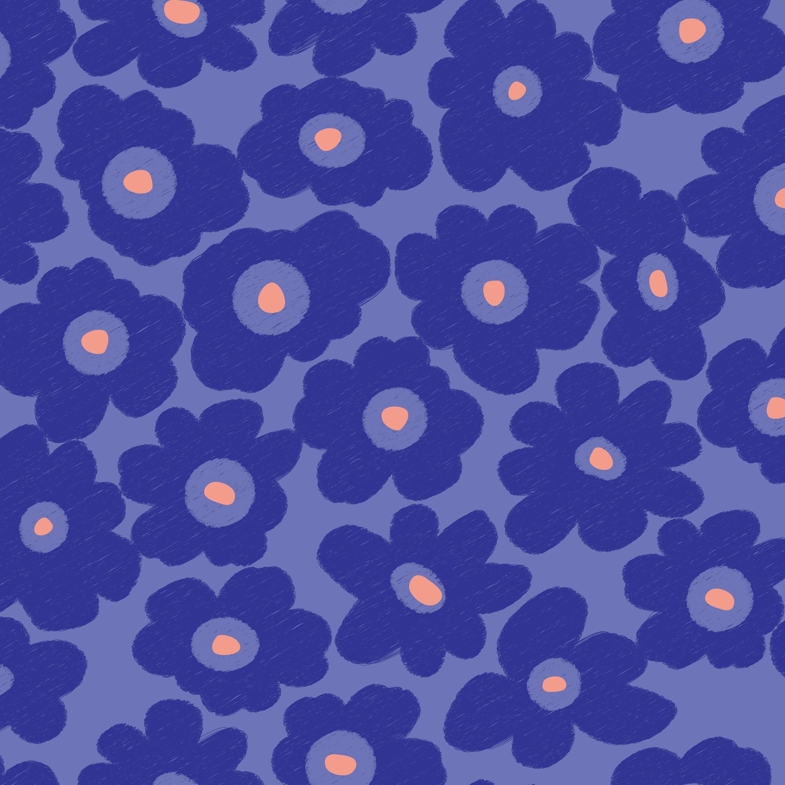 Bloemen behang voor de meisjeskamer fotobehang op maat bloom! Papr Walls Blauw