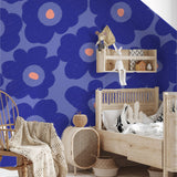 Bloemen behang voor de meisjeskamer fotobehang op maat bloom! Papr Walls Blauw