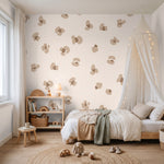 Leopard behang kinderkamer luipaard fotobehang meidenkamer tienerkamer beige bruin