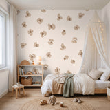 Leopard behang kinderkamer luipaard fotobehang meidenkamer tienerkamer beige bruin