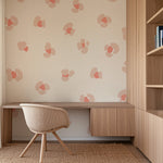 Leopard behang fotobehang wild spot voor de kinderkamer meisjeskamer tienerkamer creme roze