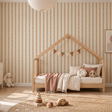 Strepen behang | Bubble Dot - Beige Bruin