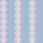 Strepen behang met boogjes voor kinderkamer meisjeskamer lichtblauw lila papr walls bubble dot lichtblauw lila 
